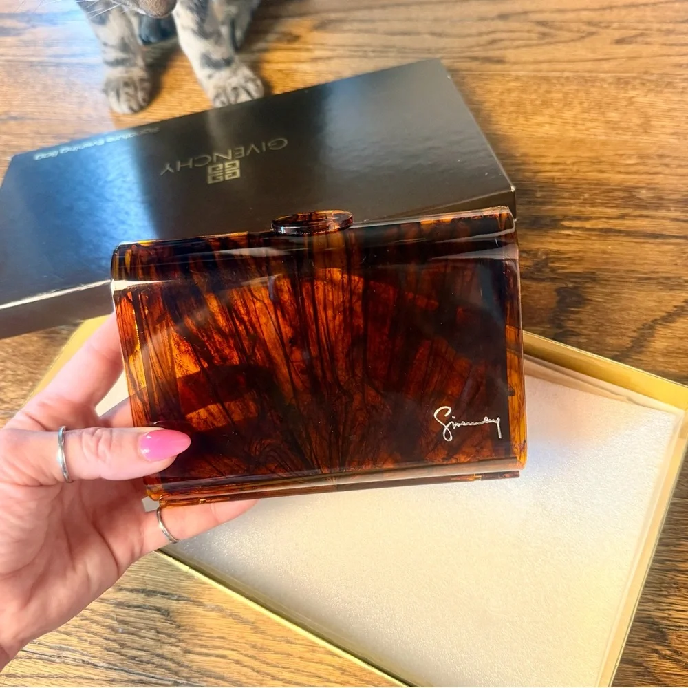 Vintage Givenchy Signature Evening Bag Tortoise - Picture 5 of 8